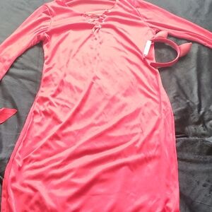 Red Long Sleeve Dress with Headband